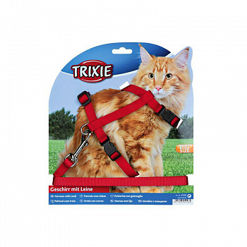 Trixie Шлейка с поводком для крупных кошек, 34-57*13 см. (41960)