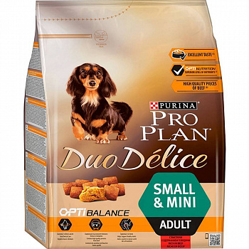 Pro Plan DUO DELICE Для собак мелких пород с говядиной и рисом 700 гр