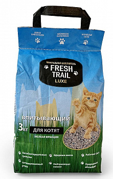 Fresh Trail ЛЮКС Впитывающий наполнитель для котят 3 кг