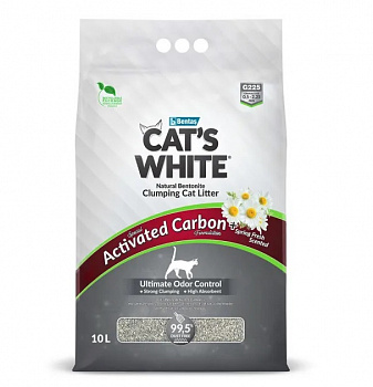 Cat's White Комкующийся наполнитель со сверхнадежным контролем запаха ваниль 10 л