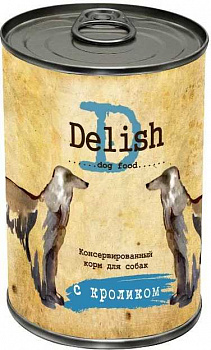 Delish Консервы для собак кролик 970 гр