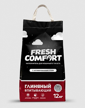 Fresh Comfort Впитывающий наполнитель с активированным углем - 12 кг