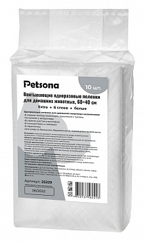 Petsona Гелевые пеленки для домашних животных (Extra), 40x60, 10 шт