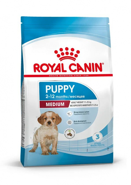 Royal Canin Для щенков средних пород: 2-12 мес. (Medium Puppy)