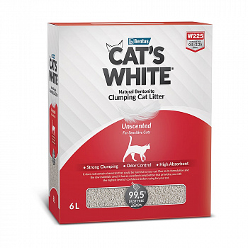 Cat's White BOX Natural Премиальный комкующийся наполнитель без ароматизатора 6 л