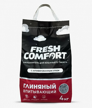 Fresh Comfort Впитывающий наполнитель с активированным углем - 4 кг
