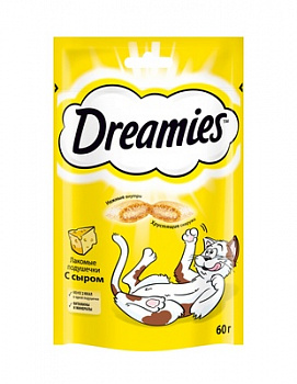 Dreamies Лакомые подушечки для кошек с сыром 60 гр (10140152/10166251)
