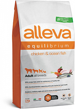 Alleva EQUILIBRIUM DOG Для Собак (All breads) взрослых с курицей и океанической рыбой