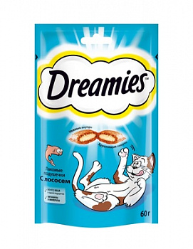 Dreamies Лакомые подушечки для кошек с лососем 60 гр (10140148/10166257)