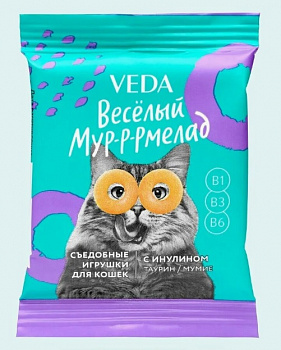 Веда Лакомство для кошек мурмелад с инулином 6 гр