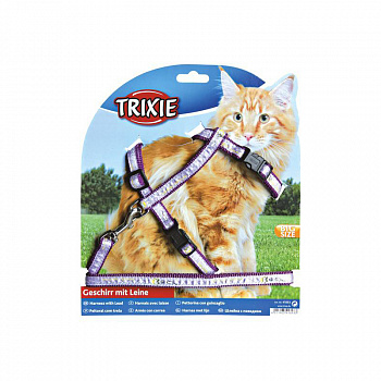 Trixie Шлейка с поводком для крупных кошек, 34-57*13 см. (41893)