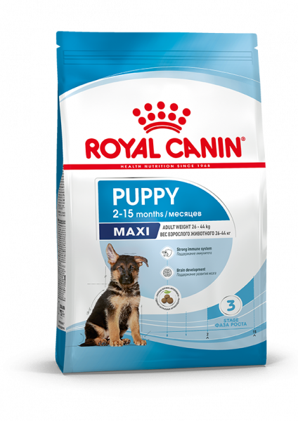 Royal Canin Для щенков крупных пород: 2-15 мес. (Maxi Puppy)