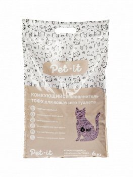 Pet it Комкующийся наполнитель для кошачьего туалета Tofu Лаванда, 12 л