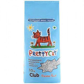 Pretty Cat Наполнитель впитывающий цеолит+силикагель "Aroma Fruit" с ванилью 10кг (20л)