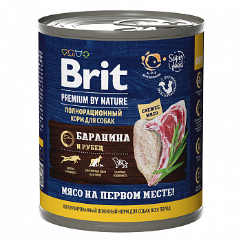 Brit Premium Консервы для собак с бараниной и рубцом 850 гр