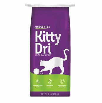 Kitty Dri ЛЮКС Впитывающий минеральный наполнитель для кошачьего туалета без ароматизатора 4,54 кг