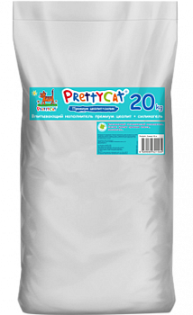 Pretty Cat Наполнитель впитывающий цеолит+силикагель "Premium" 20кг 