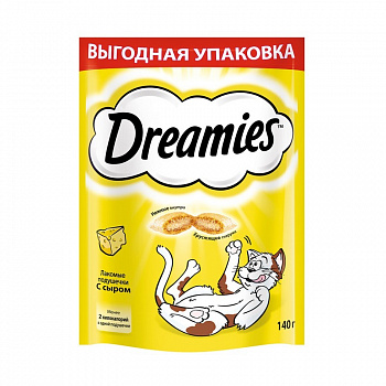 Dreamies Лакомые подушечки для кошек с сыром 140 гр (10193268)
