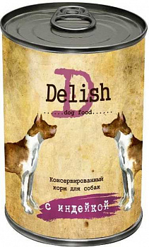 Delish Консервы для собак индейка 970 гр