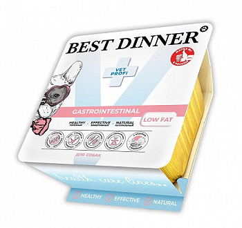 Best Dinner Ламистер VET PROFI для собак Поддержание здоровья ЖКТ (GastroLowFat) Индейка 100 гр