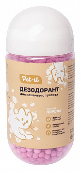 Pet it Дезодорант для кошачьего туалета  с ароматом персика, 450 г
