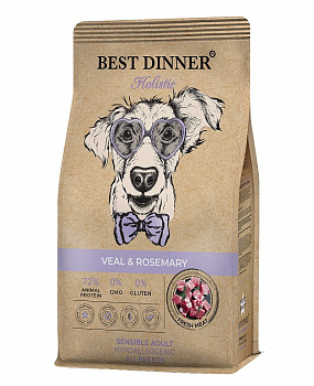 Best Dinner Holistic Для собак Гипоаллергенный с Телятиной и Розмарином