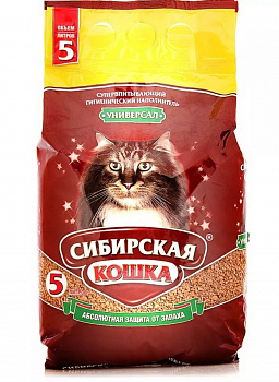 Сибирская кошка Наполнитель Впитывающий "Универсал" 5л