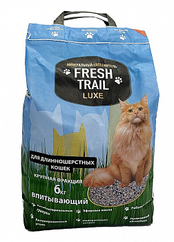 Fresh Trail ЛЮКС Впитывающий наполнитель для длинношерстных кошек 6 кг
