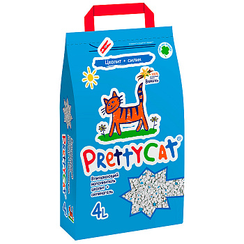 Pretty Cat Наполнитель впитывающий цеолит+силикагель "Aroma Fruit" с ванилью 2кг (4л)