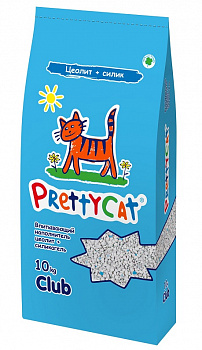 Pretty Cat Наполнитель впитывающий цеолит+силикагель "Naturel" 10кг 